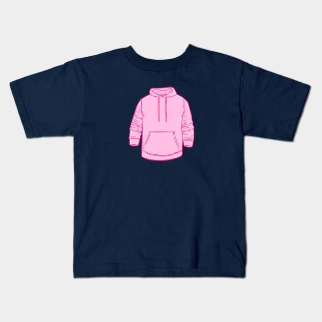 Pink Hoodie Kids T-Shirt by You Are Worthy with LilMookieB